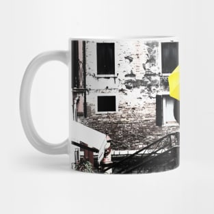 Yellow Umbrella in Venice Mug